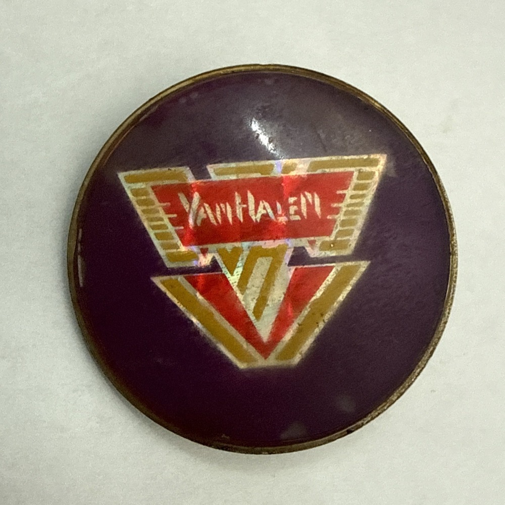 VAN HALEN Vintage 80's Rock N Roll Prism Pin MADE IN ENGLAND